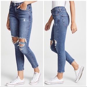 Agolde Sophie High Rise Distressed Crop Jeans- 31